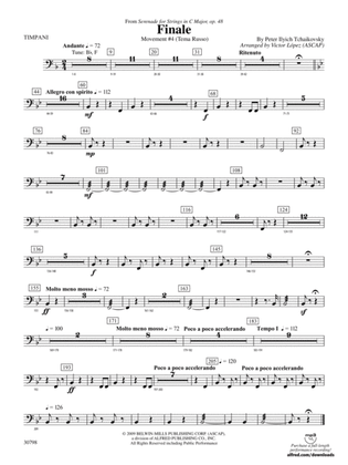 Finale (from Serenade for Strings in C Major, Op. 48, Movement #4 (Terma Russo)): Timpani