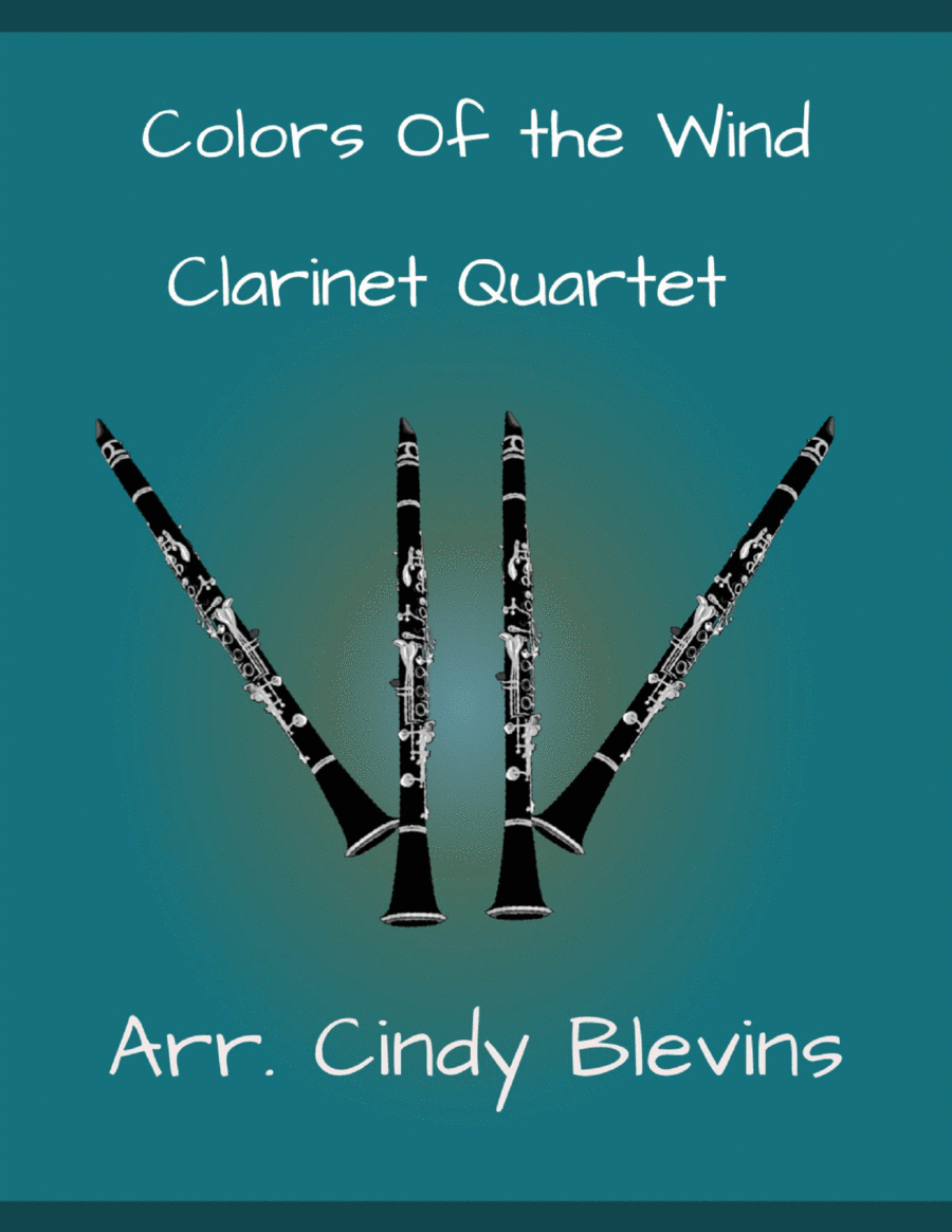 Colors Of The Wind Clarinet Quartet scores gallery preview page 1