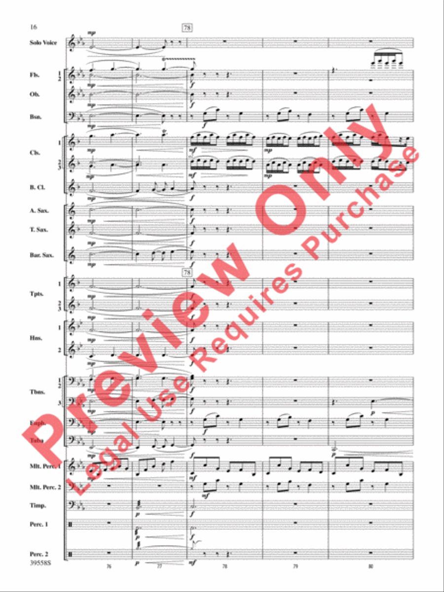 I Was Born for This Concert Band scores gallery preview page 17