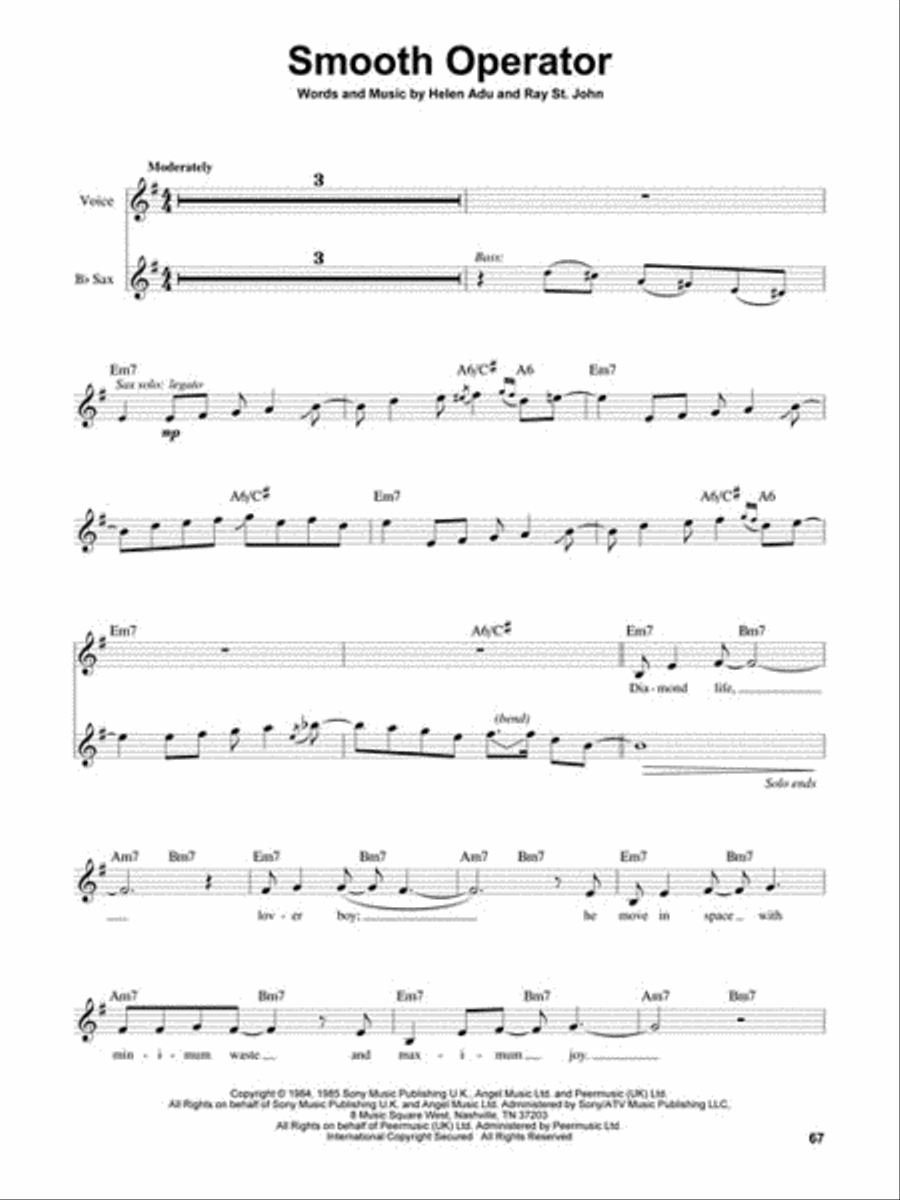 Classic Rock Saxophone Solo scores gallery preview page 4