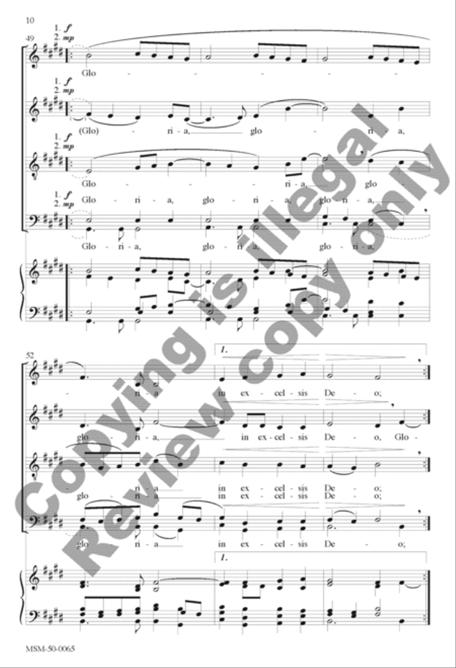 Angels We Have Heard on High Divisi scores gallery preview page 10