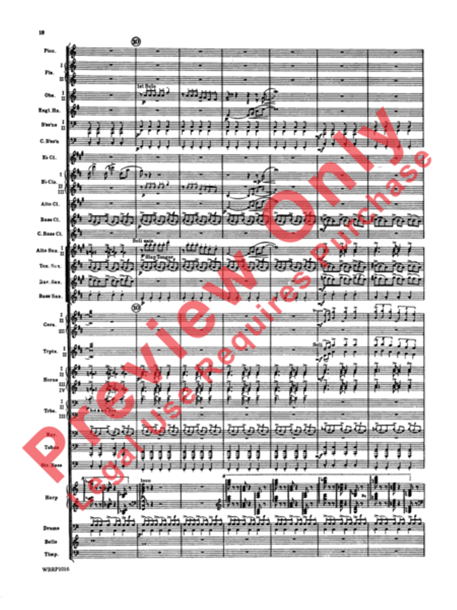 Rhapsody in Blue Concert Band scores gallery preview page 21