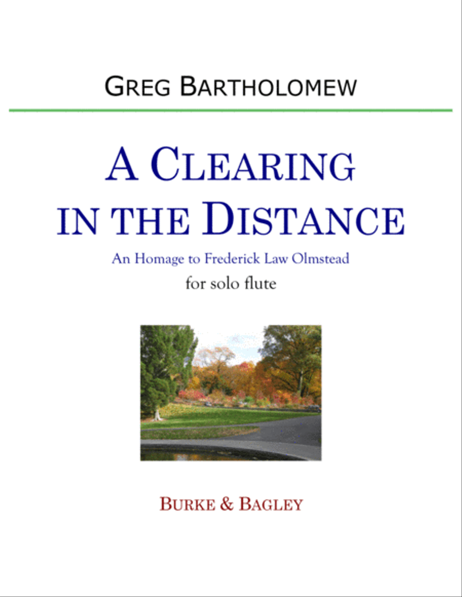 A Clearing in the Distance for solo flute Flute Solo scores gallery preview page 1