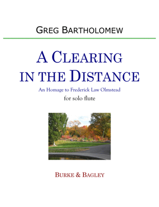 Book cover for A Clearing in the Distance for solo flute