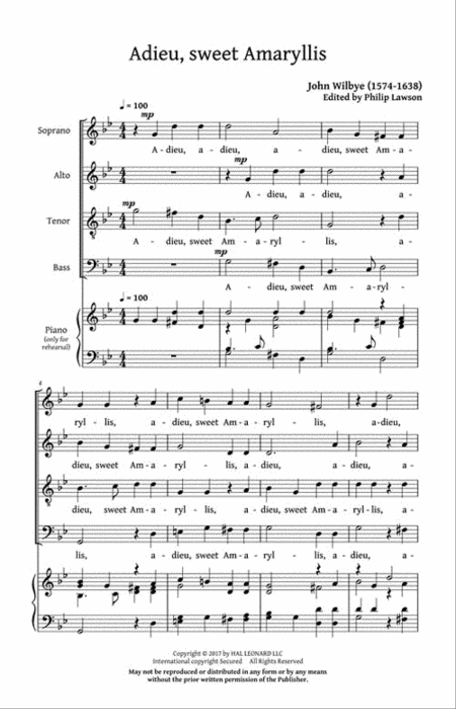 Phyllis and Amaryllis 4-Part scores gallery preview page 2