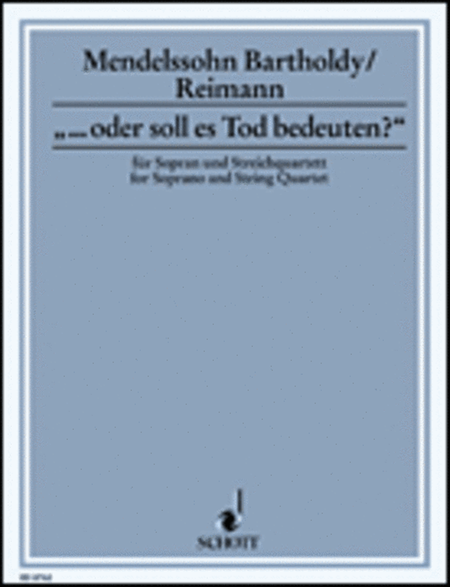 Oder Soll Es Tod Bedeuten Sc/pts String Quartet scores gallery preview page 1