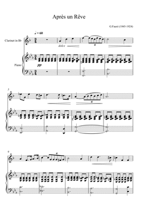 Gabriel Fauré - Après un rêve (Clarinet in Bb Solo)