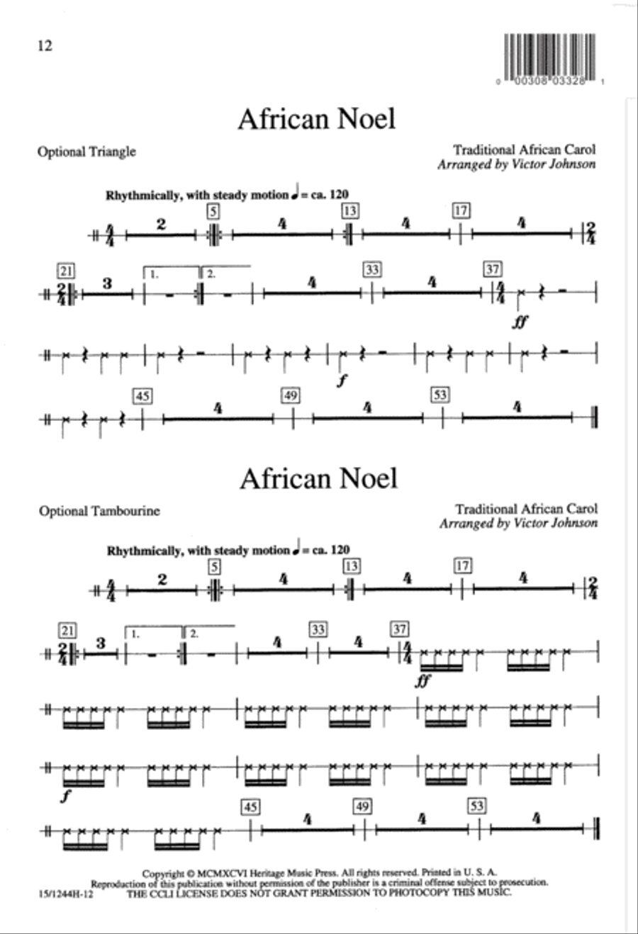 African Noel TTB scores gallery preview page 12