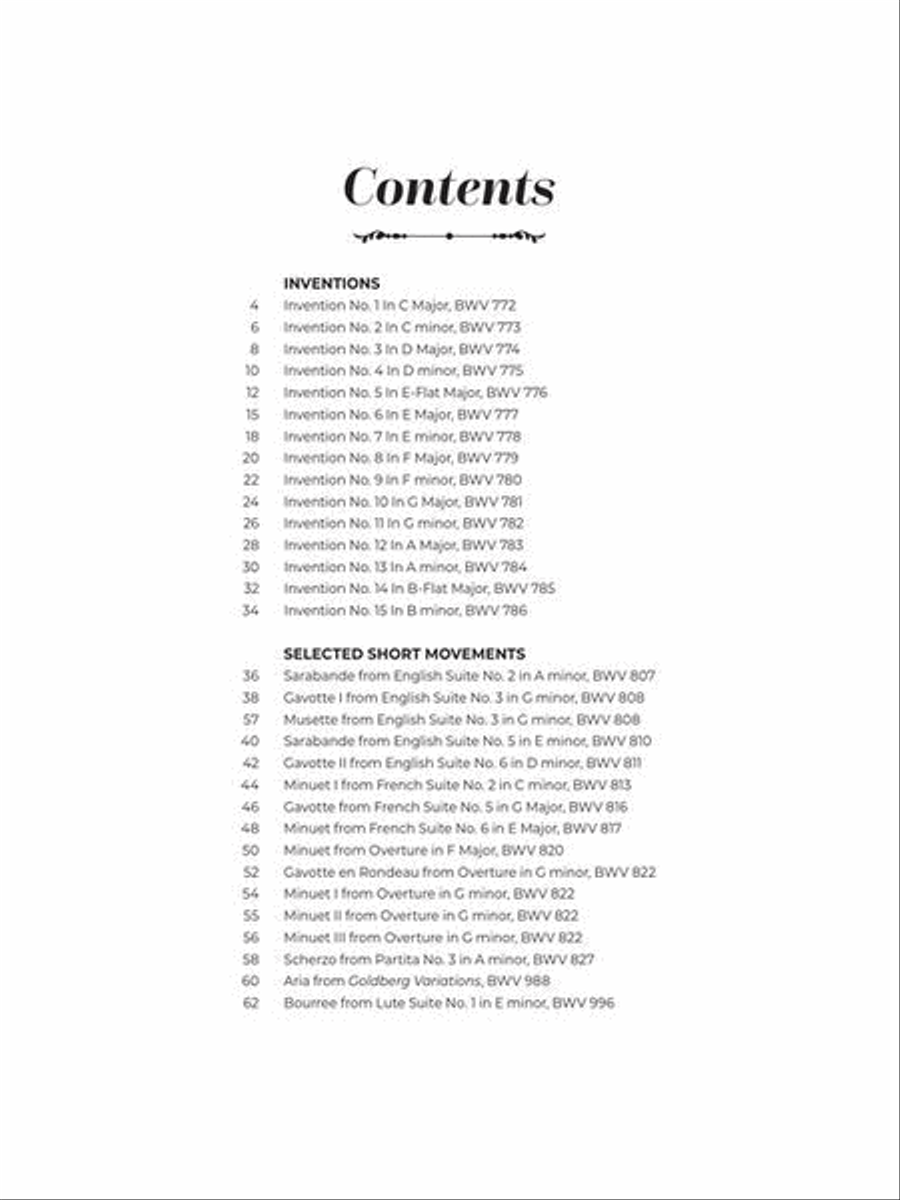 Intermediate J.S. Bach Favorites Piano Solo scores gallery preview page 3