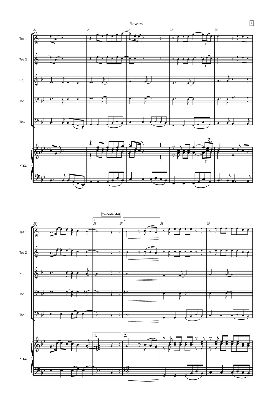 Flowers Small Ensemble scores gallery preview page 3
