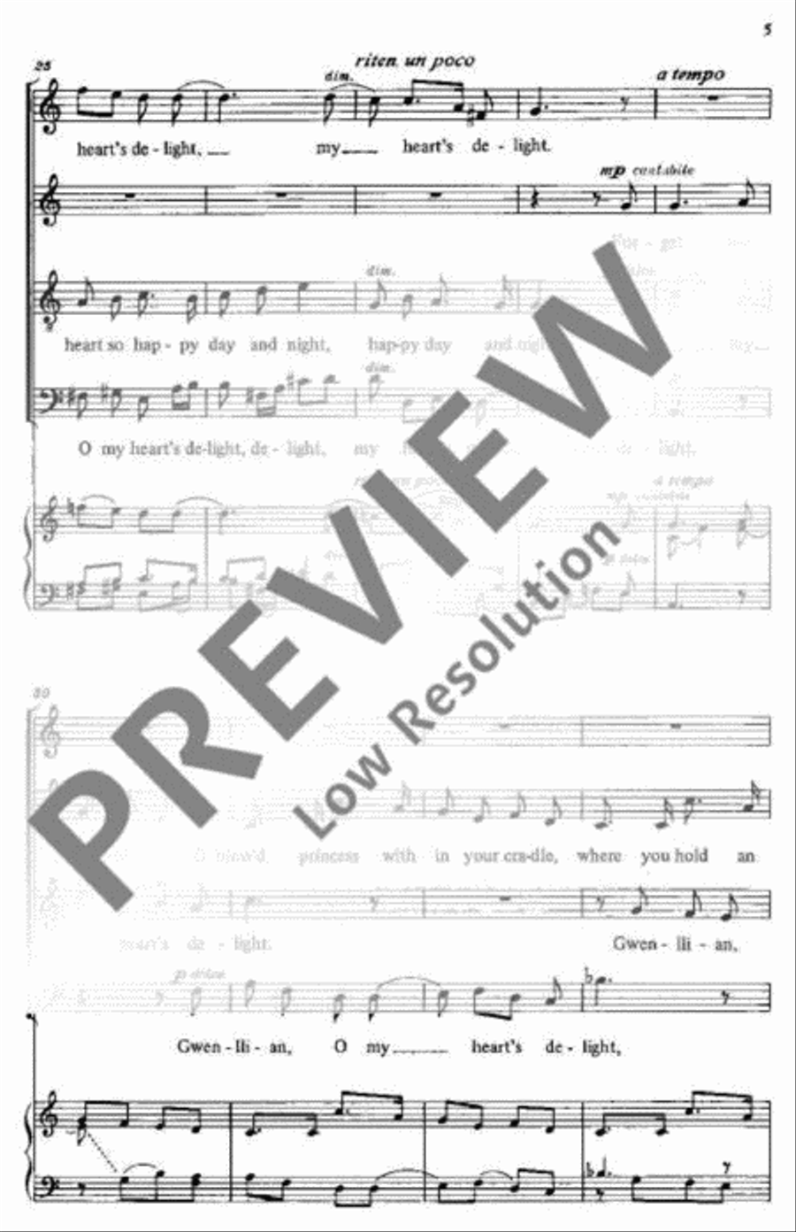 Four Songs of the British Isles 4-Part scores gallery preview page 6