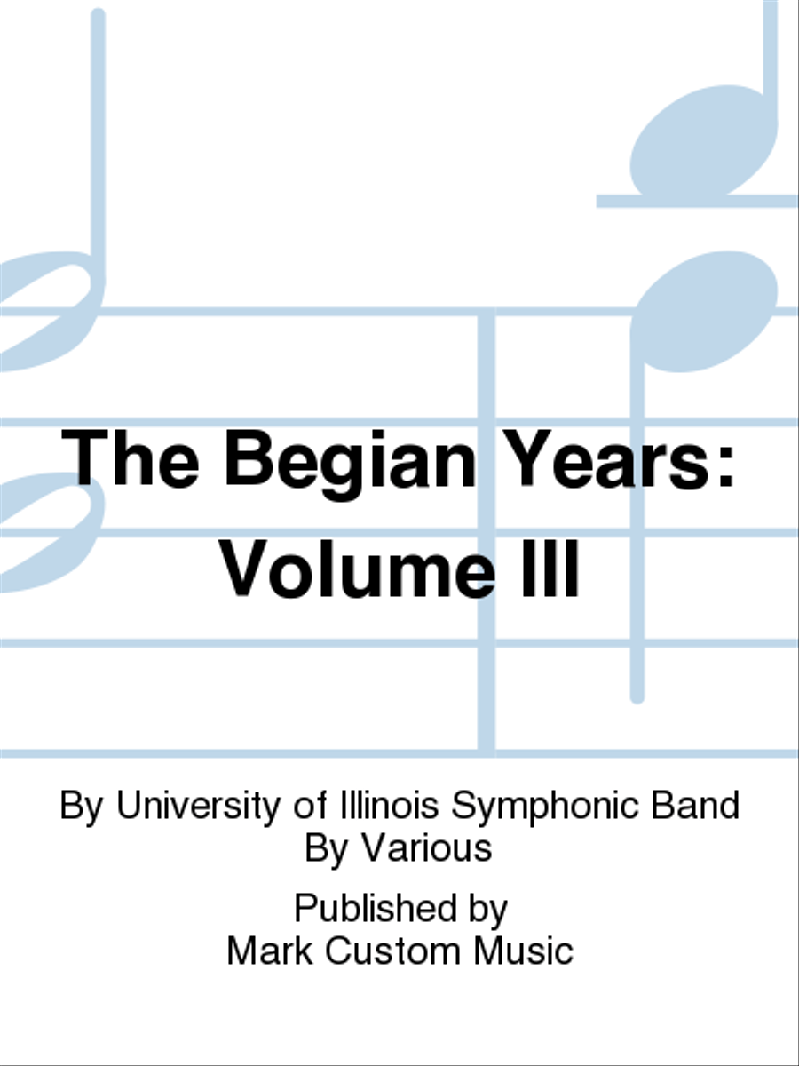 The Begian Years: Volume III Concert Band scores gallery preview page 1