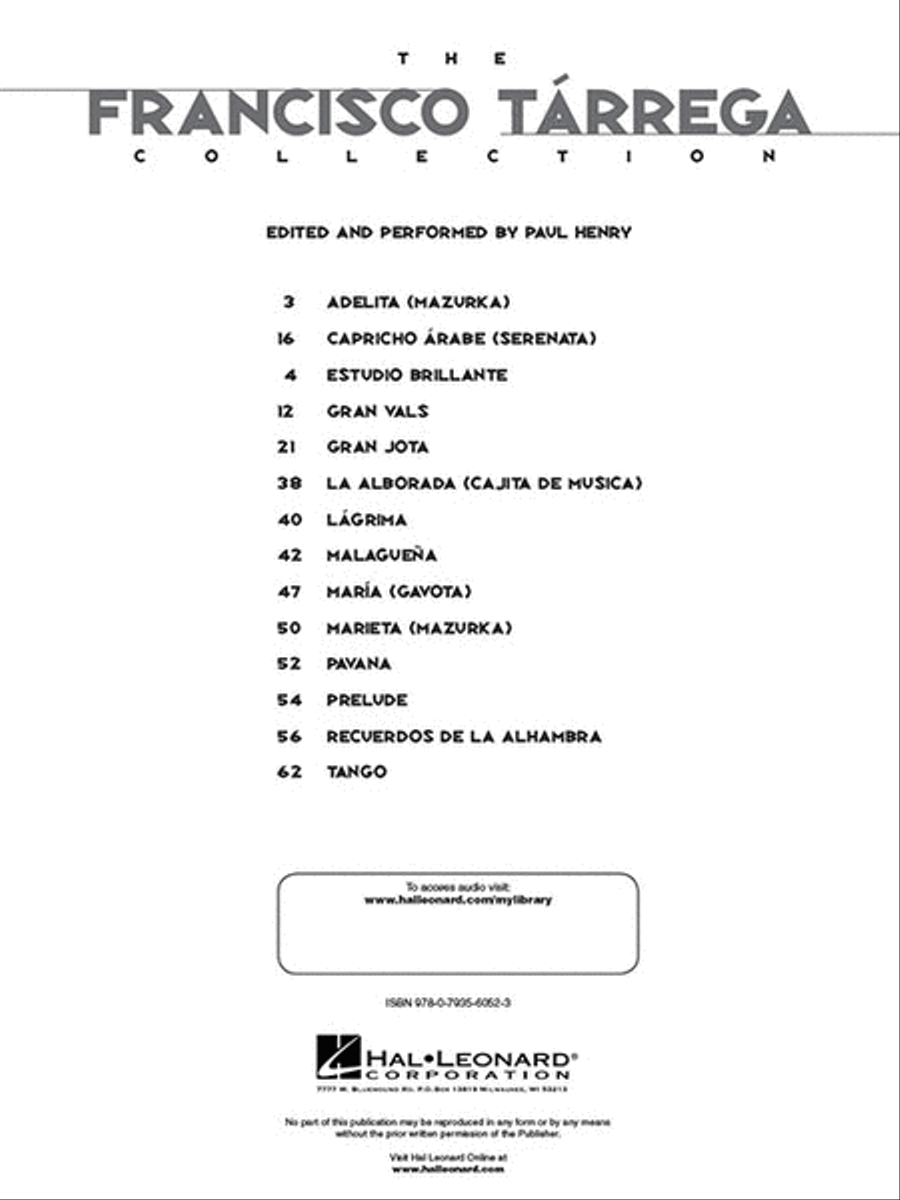 The Francisco Tárrega Collection Acoustic Guitar scores gallery preview page 2