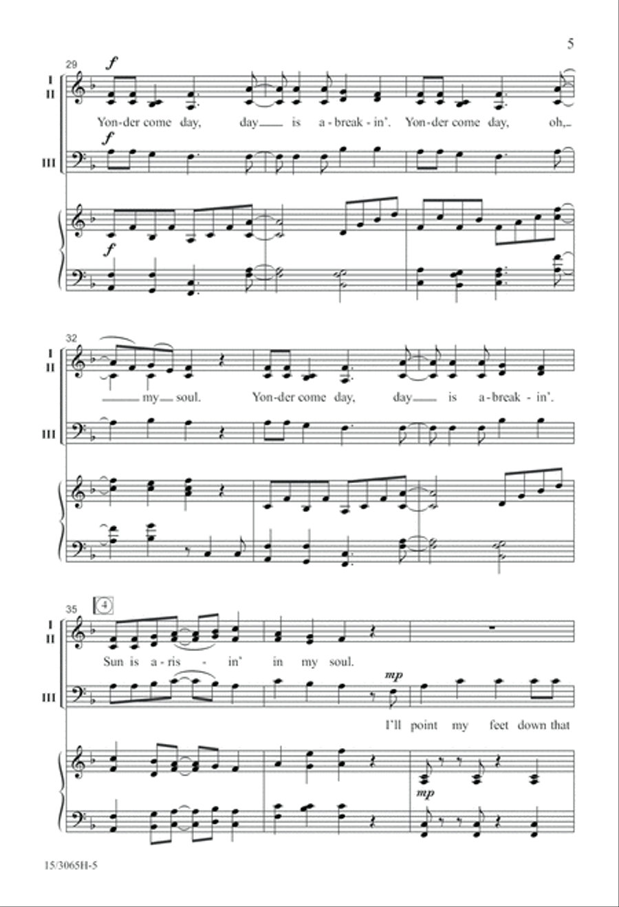 Yonder Come Day Yonder Come Day 3-Part scores gallery preview page 6