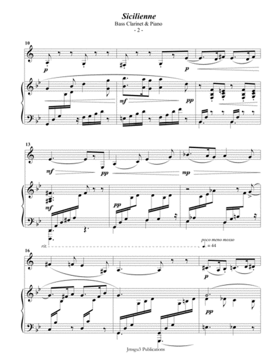 Fauré: Sicilienne for Bass Clarinet & Piano image number null