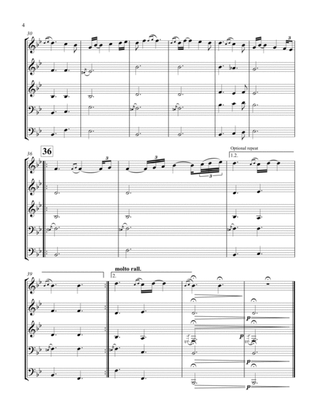 "The Flowers of the Forest" for Brass Quintet - COMPLETE SCORE & PARTS image number null
