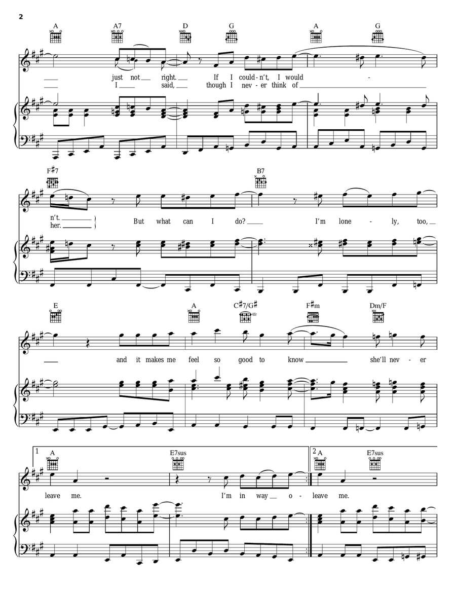 I Saw Her Again I Saw Her Again Piano, Vocal, Guitar scores gallery preview page 2