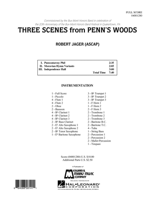 Three Scenes From Penn's Woods - Full Score