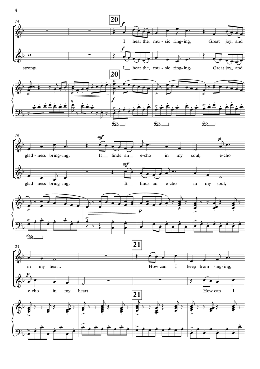 My life flows on (SATB and piano) 4-Part scores gallery preview page 4