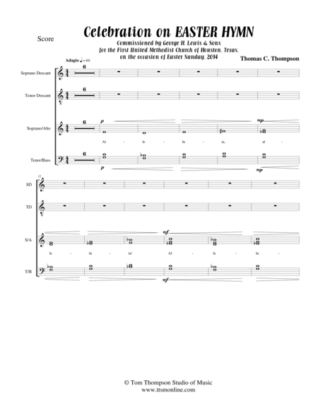 Celebration on EASTER HYMN (chorus score)