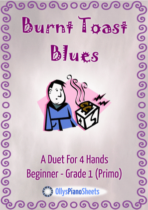 Book cover for Burnt Toast Blues - Jazz Swing - Piano Duet for 4 hands