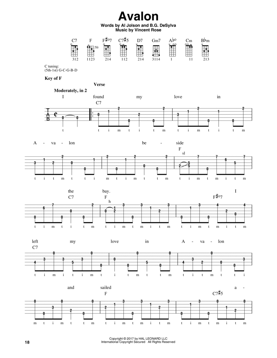 Avalon Banjo scores gallery preview page 1