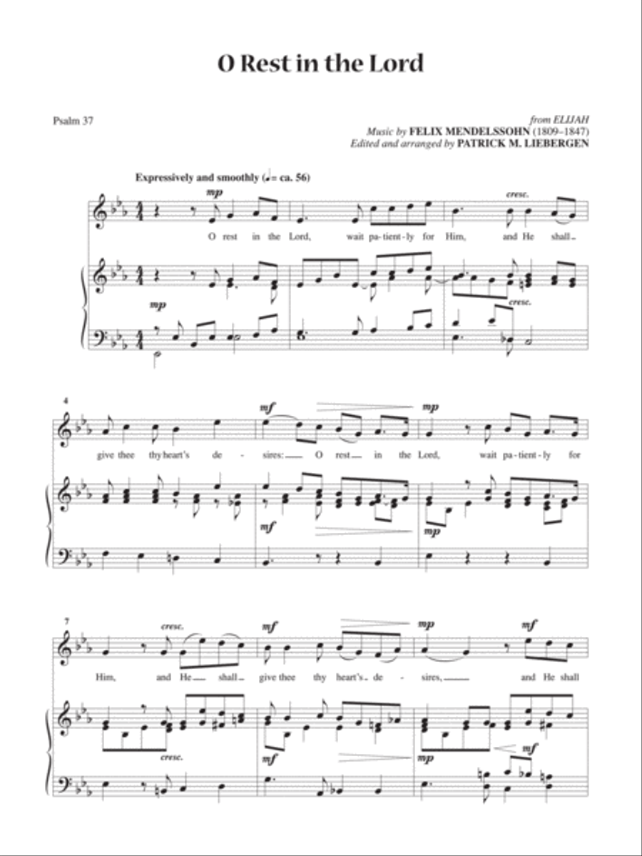 O Rest in the Lord [High Voice] High Voice scores gallery preview page 1
