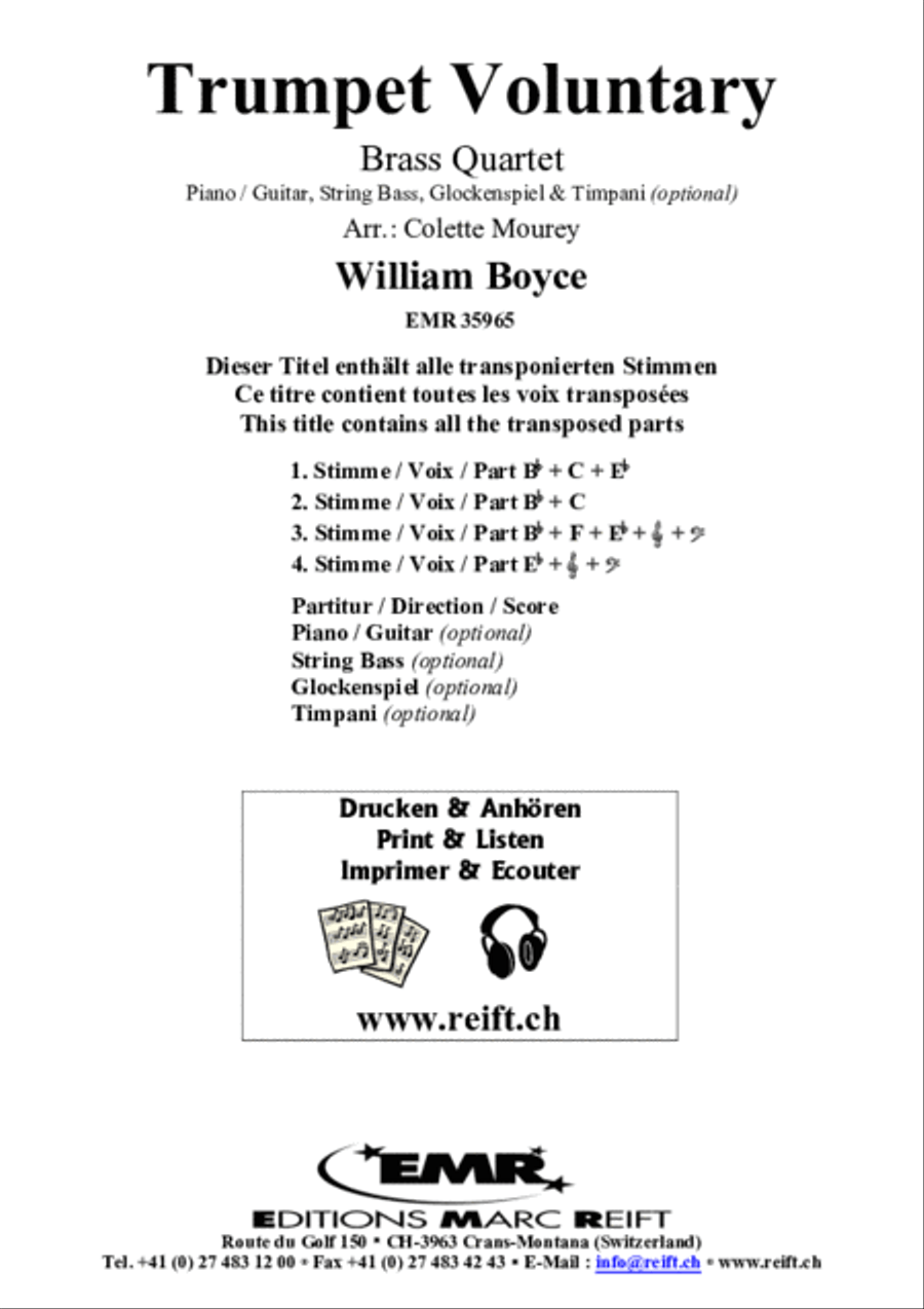 Trumpet Voluntary Brass Ensemble scores gallery preview page 2