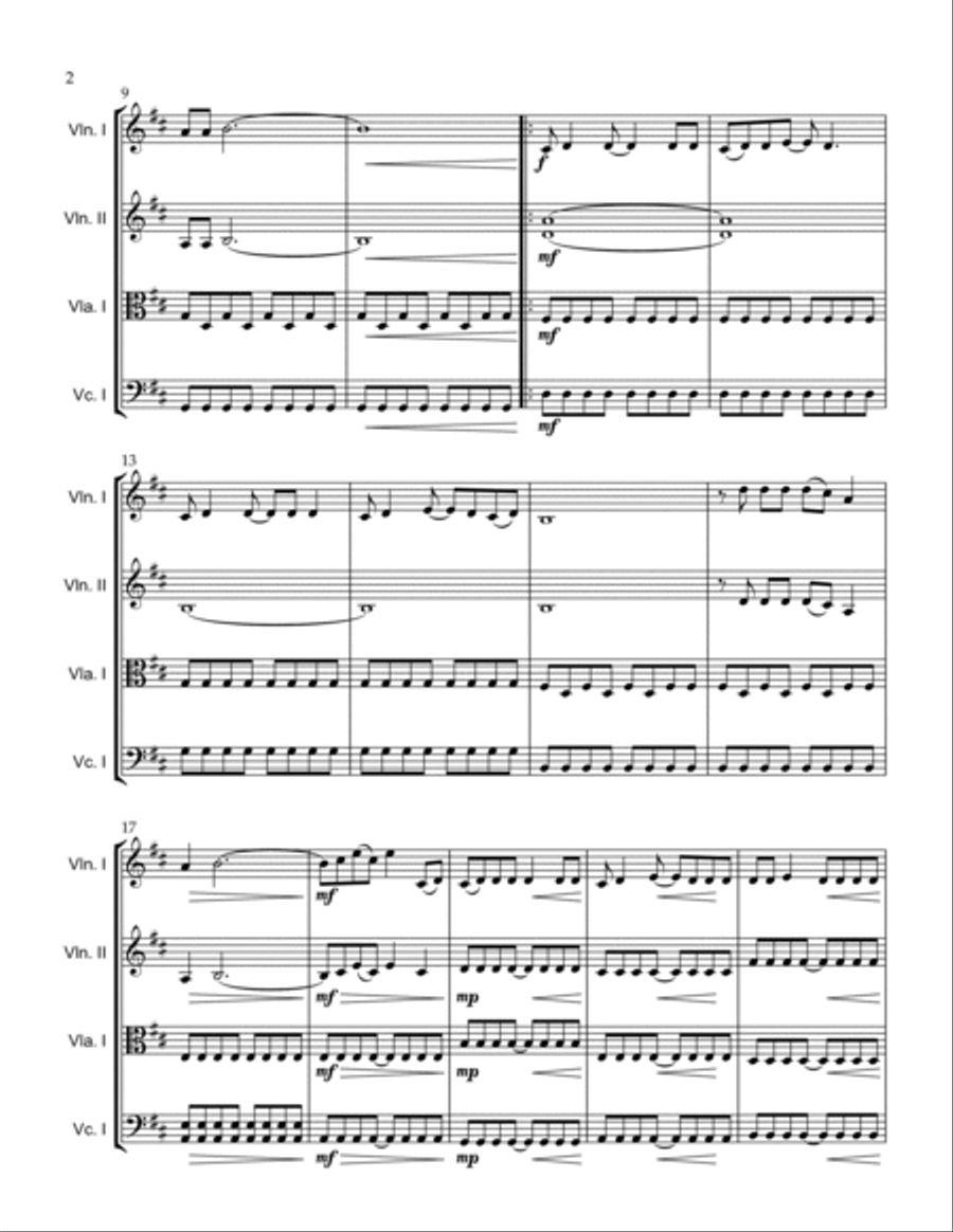 Love Story Love Story String Quartet scores gallery preview page 2