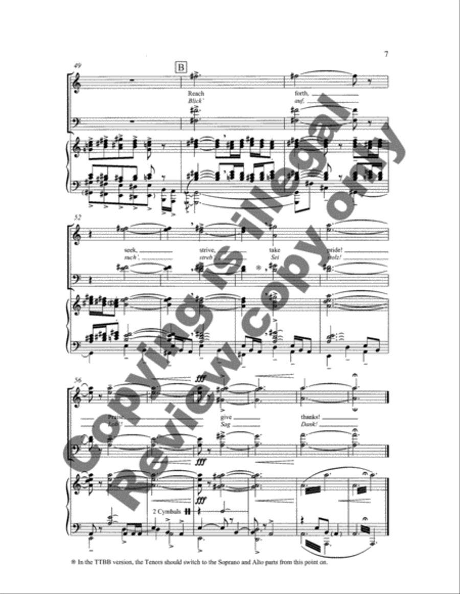 Festive Ode (Choral Score) TTBB scores gallery preview page 6