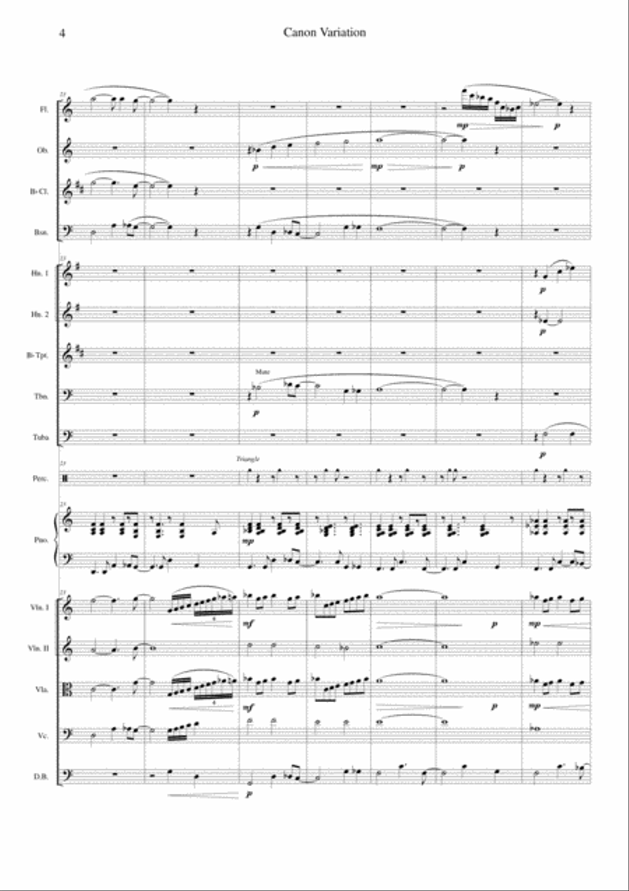 Canon Variation (Jazz Version) Orchestra scores gallery preview page 4