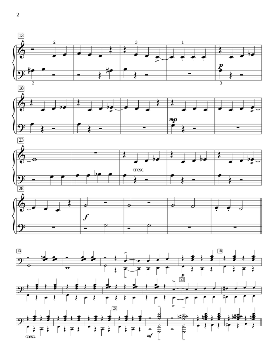 Barnyard Strut Piano Duet scores gallery preview page 2