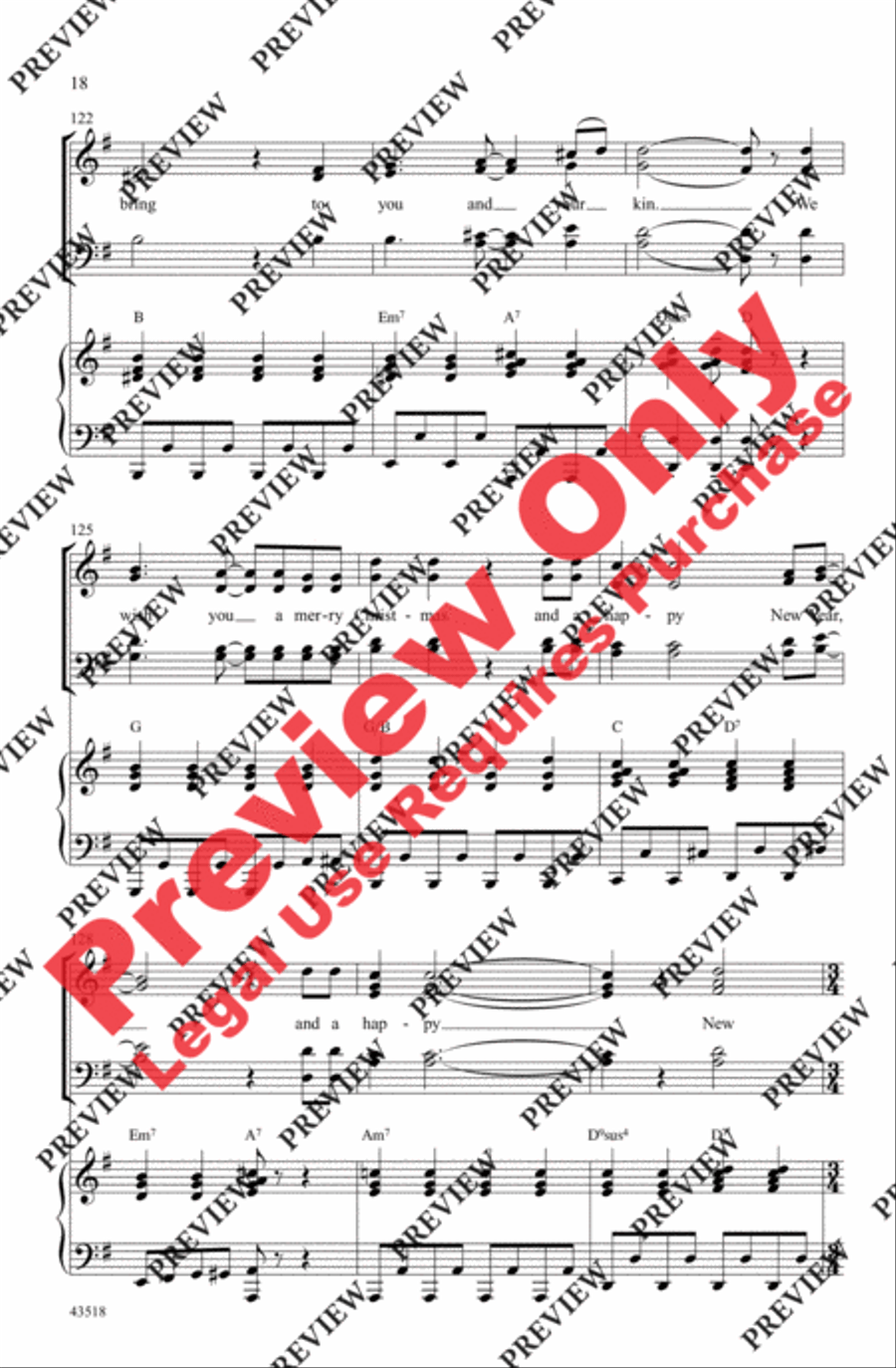 Five Favorite Holiday Songs 4-Part scores gallery preview page 18