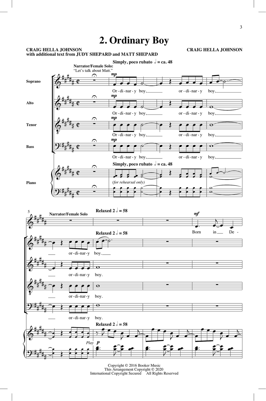 Considering Matthew Shepard: A Choral Suite 4-Part scores gallery preview page 4
