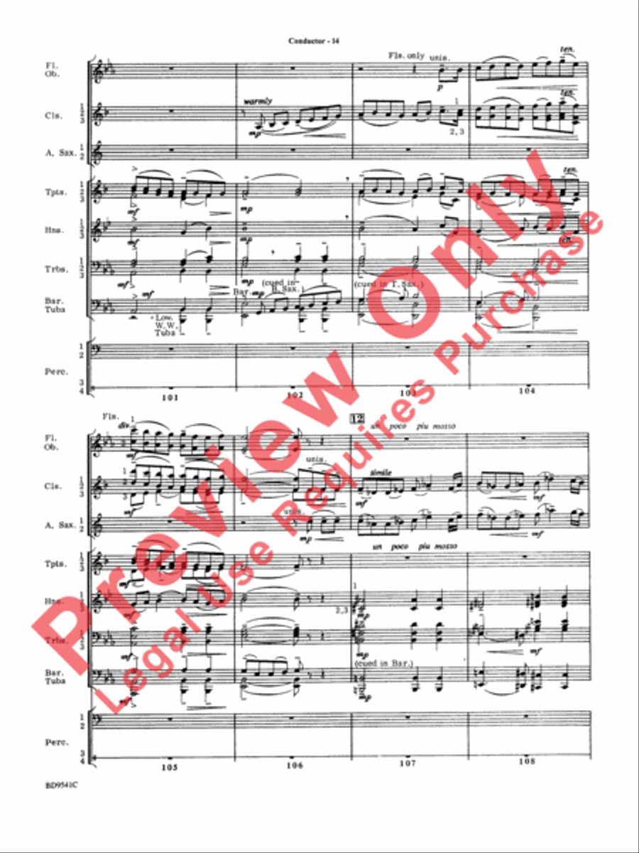 Alvamar Overture Concert Band scores gallery preview page 16