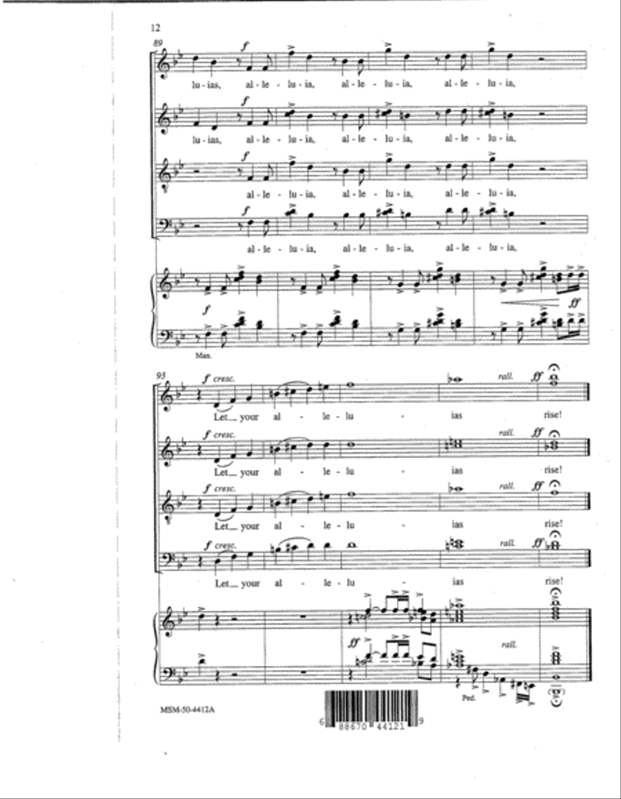 Let Your Alleluias Rise! 4-Part scores gallery preview page 6