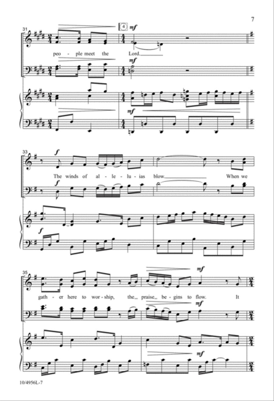 Winds of Alleluia 4-Part scores gallery preview page 7