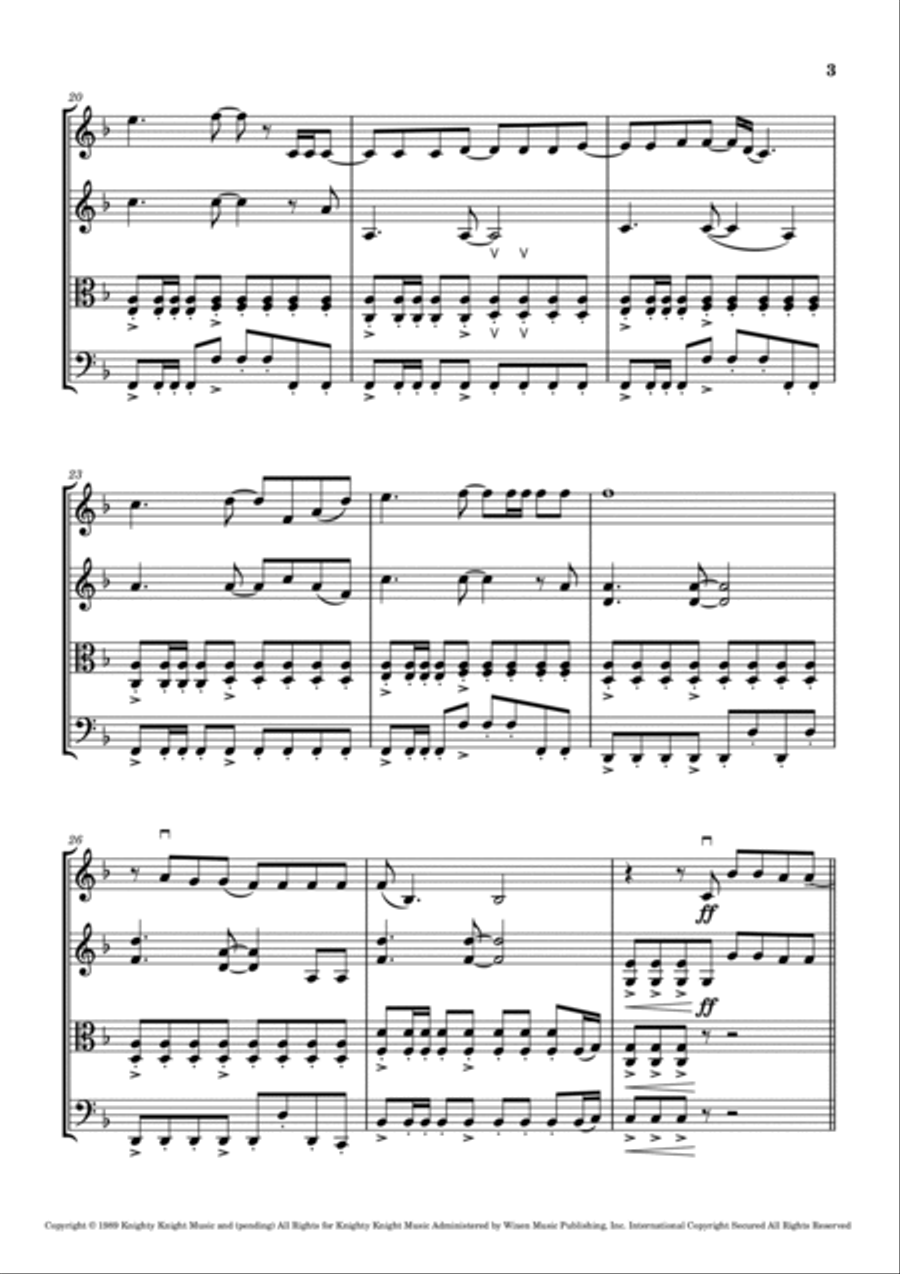 The Best (simply The Best) String Quartet scores gallery preview page 3