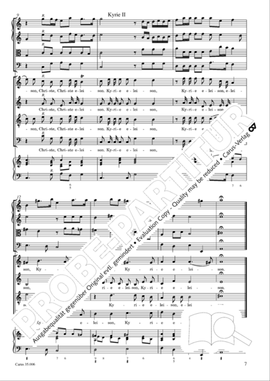 Mass in A minor 4-Part scores gallery preview page 8