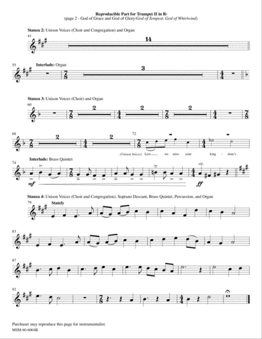 God of Grace and God of Glory God of Tempest, God of Whirlwind Choir scores gallery preview page 6