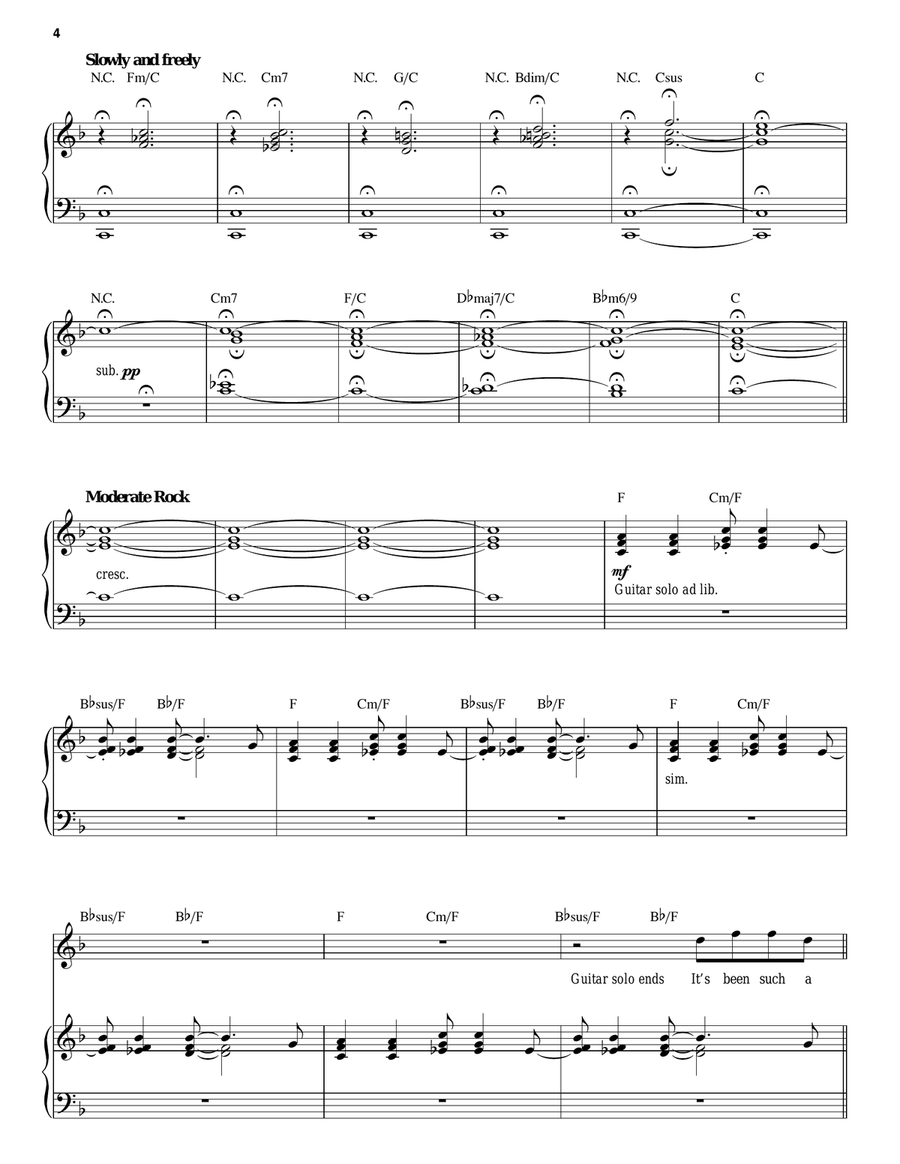 Foreplay/Long Time (Long Time) Piano, Vocal scores gallery preview page 4