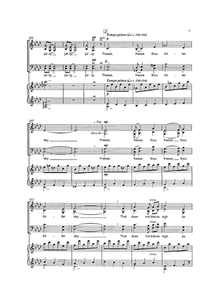 Blow, Blow, Thou Winter Wind (Downloadable Choral Score)