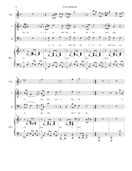 Avinu Malkeinu (for 2-part choir - (TB) image number null