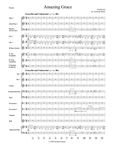 Amazing Grace (for young concert band) image number null