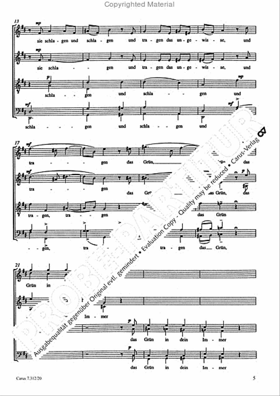 Variation mit Celan-Gedichten III 4-Part scores gallery preview page 6