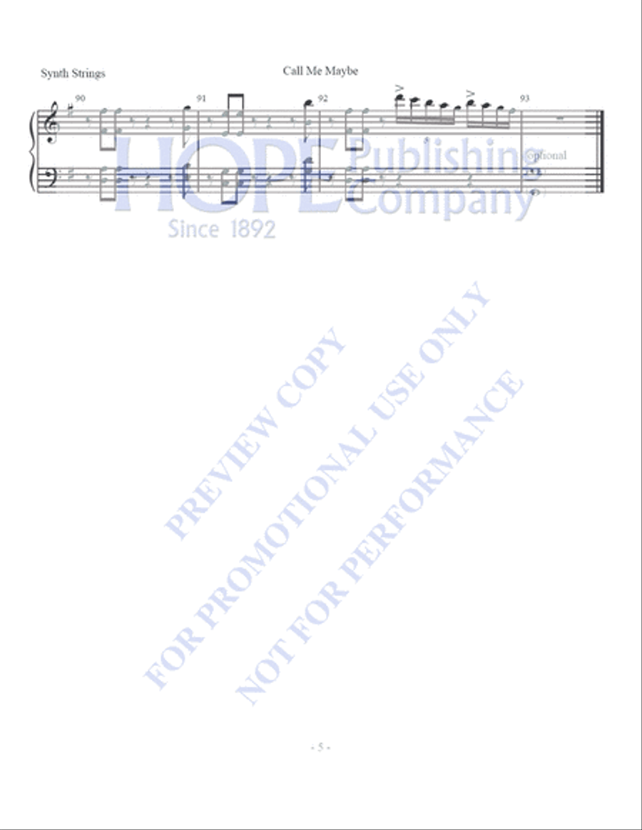 Call Me Maybe 5-Octaves scores gallery preview page 11