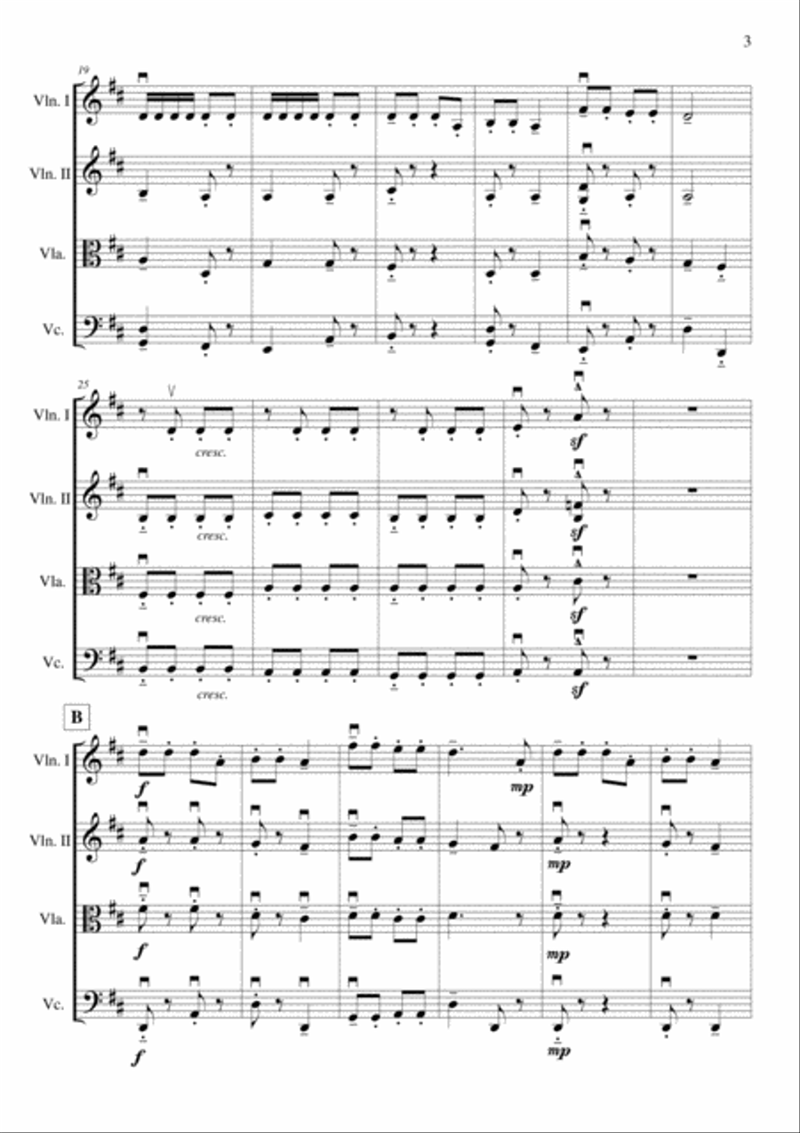Old MacDonald had a Farm String Quartet scores gallery preview page 3