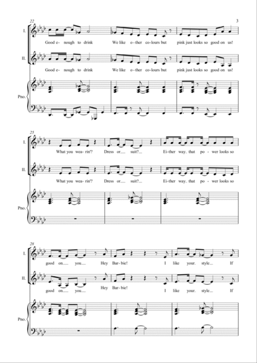 Pink Pink 2-Part scores gallery preview page 3