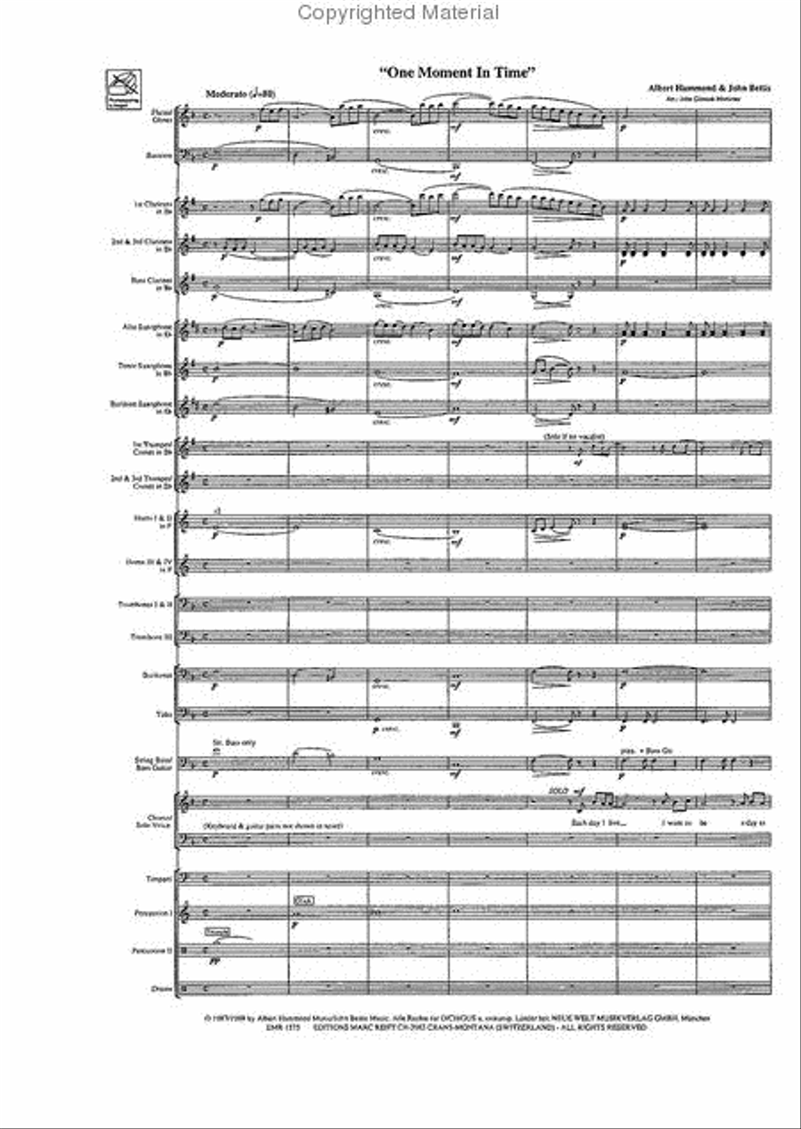 One Moment In Time One Moment In Time 4-Part scores gallery preview page 3