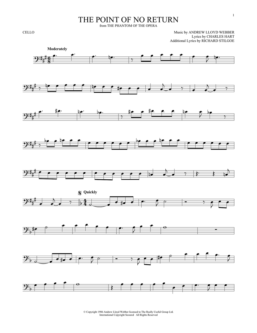 The Point Of No Return (from The Phantom Of The Opera)